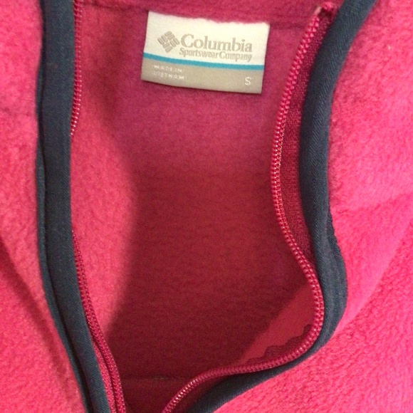Womens Columbia pink/blue pullover with zipper, size small - Picture 3 of 6